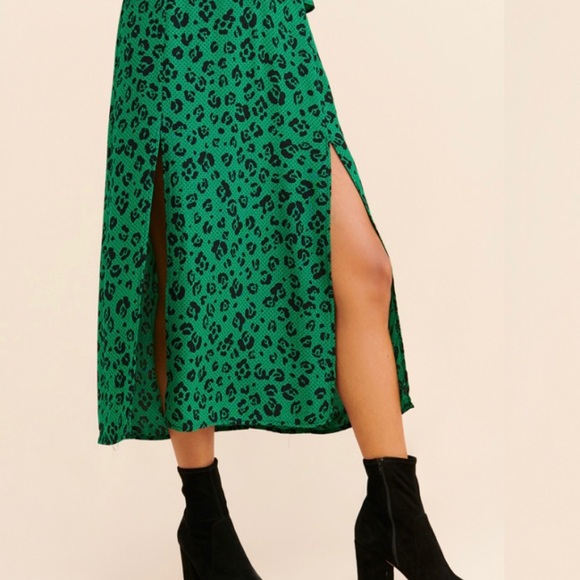 NWOT Suboo Green Leafy Leopard Mini Dress X Small Ret: $250 - Picture 8 of 12